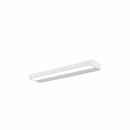 DALS LIGHTING 18in Hardwired Non-swivel Linear 8W 450 Lumens Cri90 HLF18-3K-WH